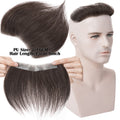 Men's Human Hair Toupee with Skin Front & Mono Base - Natural Look, Reusable, Customizable Size