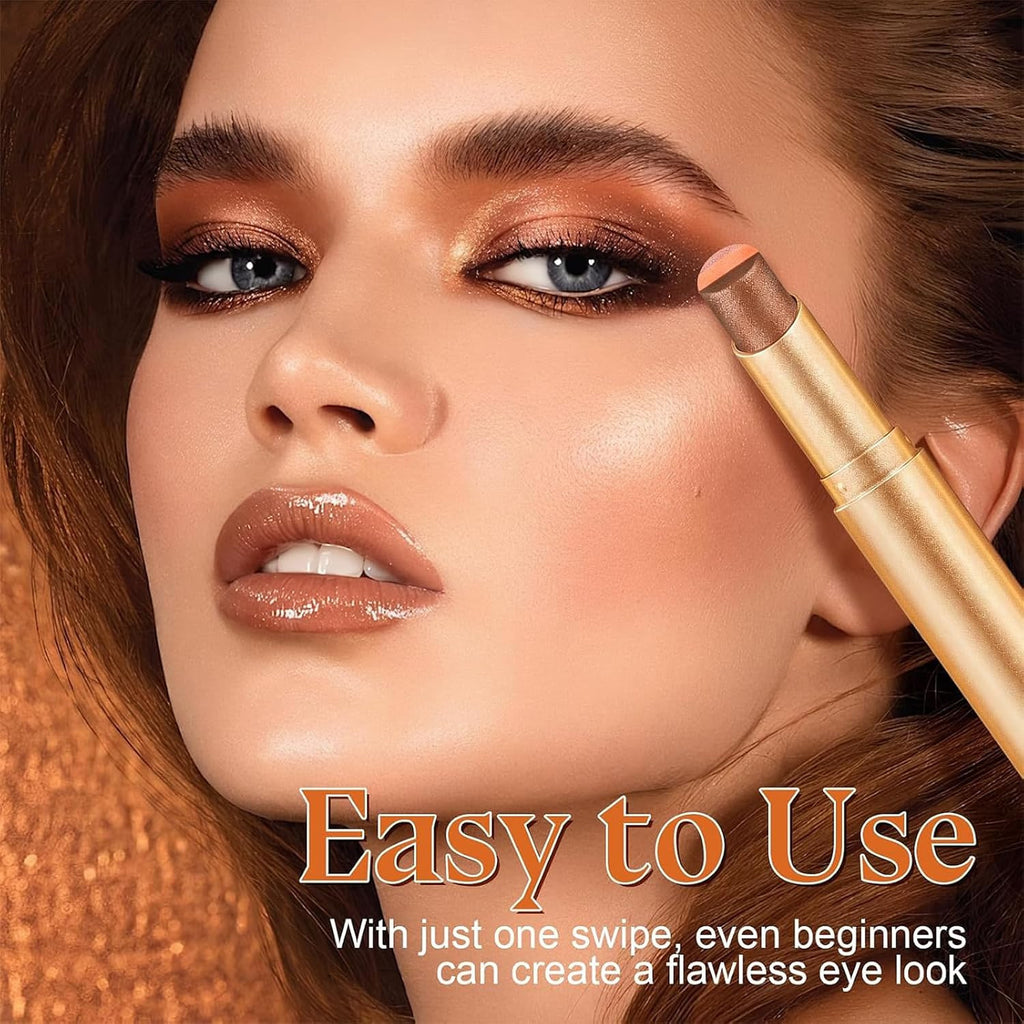 Gradient Eyeshadow Stick Set - 4Pcs Matte & Shimmer Waterproof, Long-Lasting