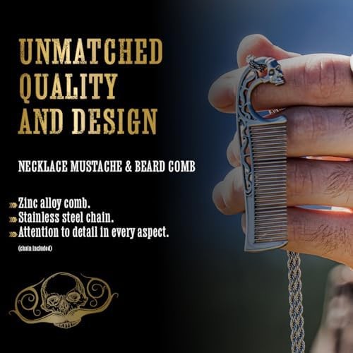 Mustache Wax Extra Strong Hold & Metal Comb Kit - Beard & Lip Balm Set