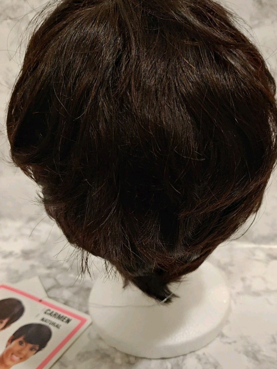 100% Human Hair Wig - Carmen Natural Brown Black - New with Tags