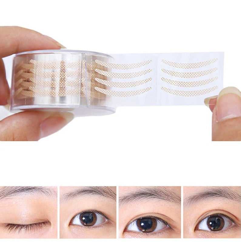 600pcs Double Eyelid Tape Strips Mesh Eye Lift Stickers with Application Fork