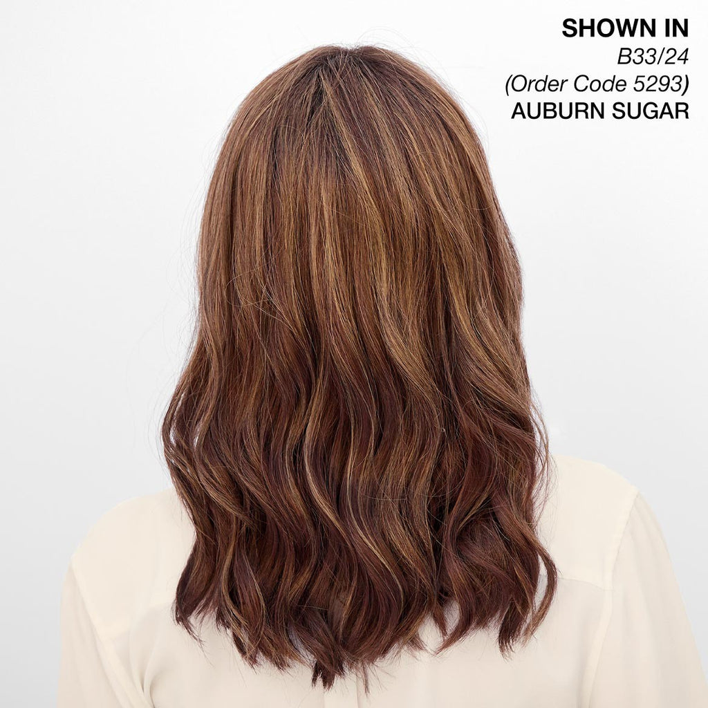Jaclyn Smith Coastline Synthetic Wig with Auburn Sugar Highlights - Beachy Waves