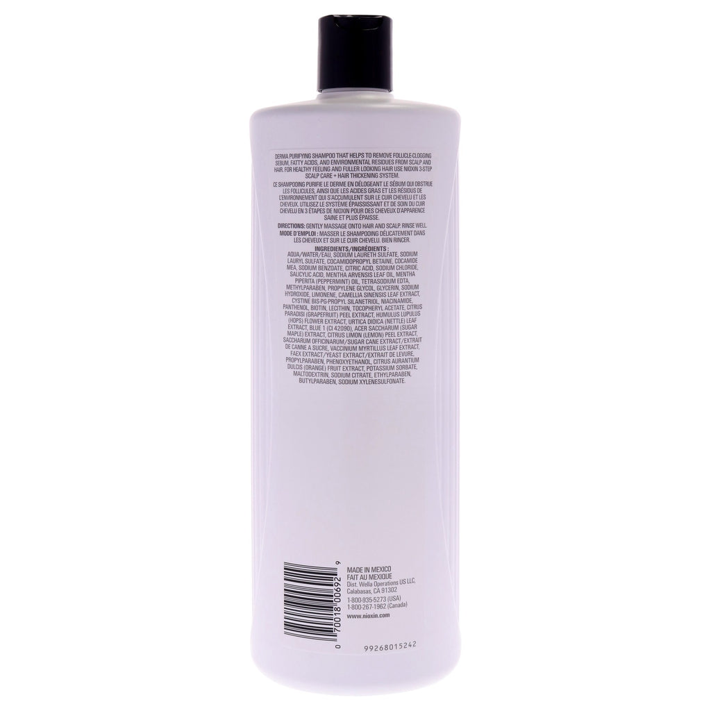 Unisex Hair Thickening Shampoo 33.8 oz for Natural Hair & Light Thinning