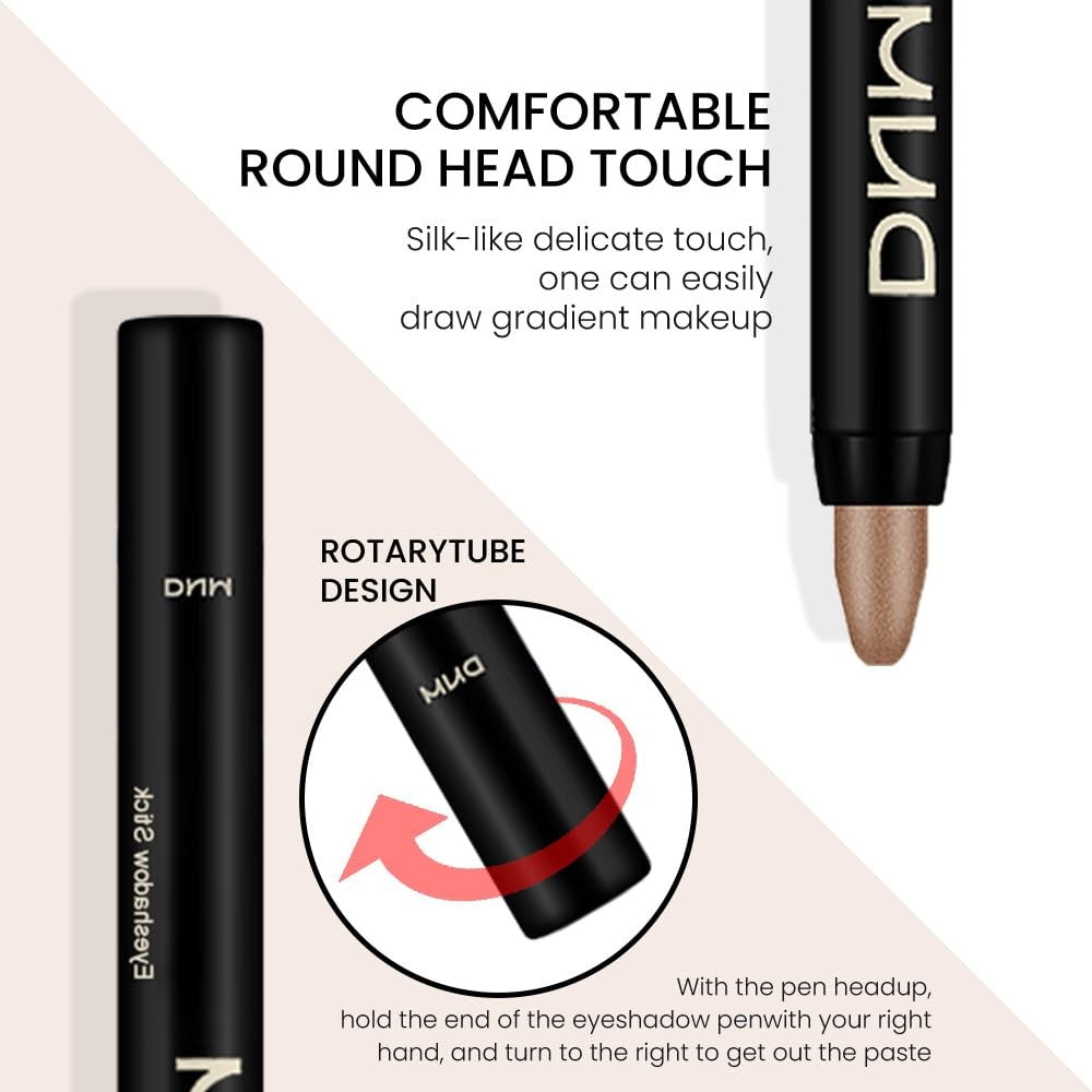 Kaely 8-Piece Cream Eyeshadow Stick Set Waterproof & Long-Lasting