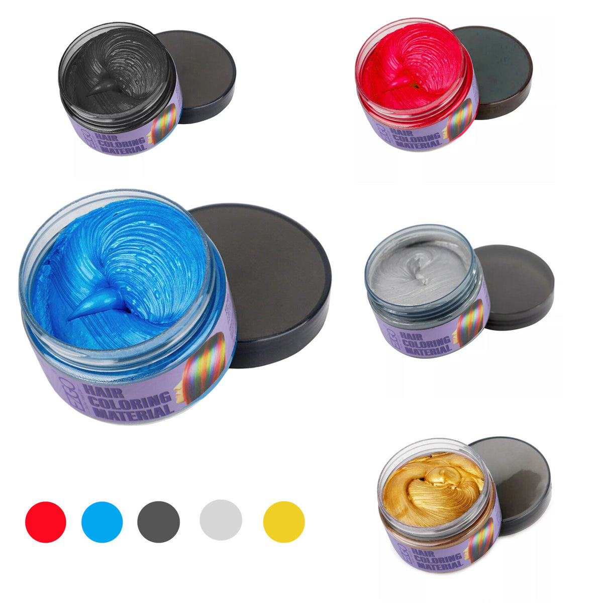 Unisex DIY Temporary Hair Color Wax and Mud - Long Lasting Styling