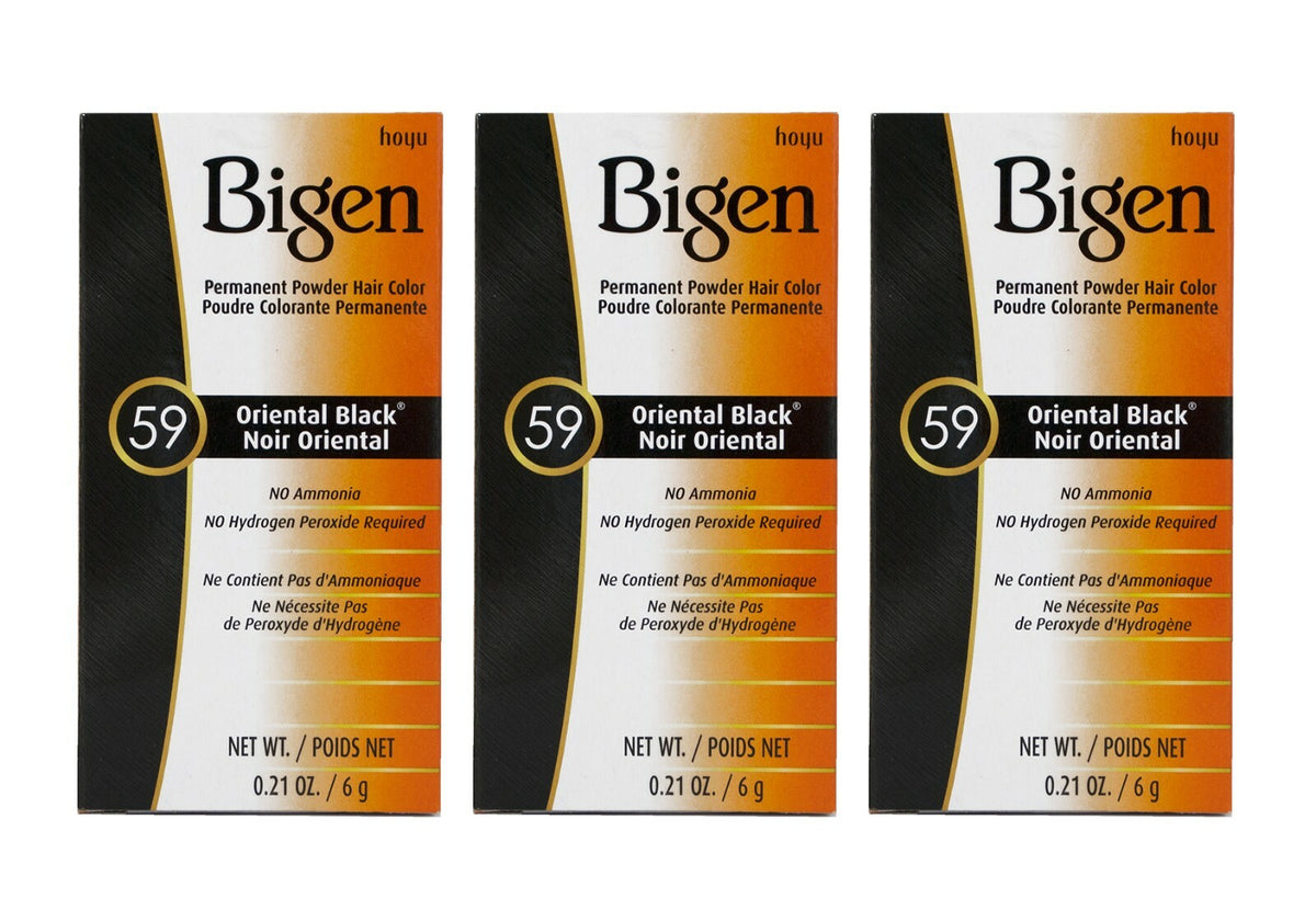 Hair Color Kit Oriental Black 59 - Pack of 3 Boxes, Hair Dye