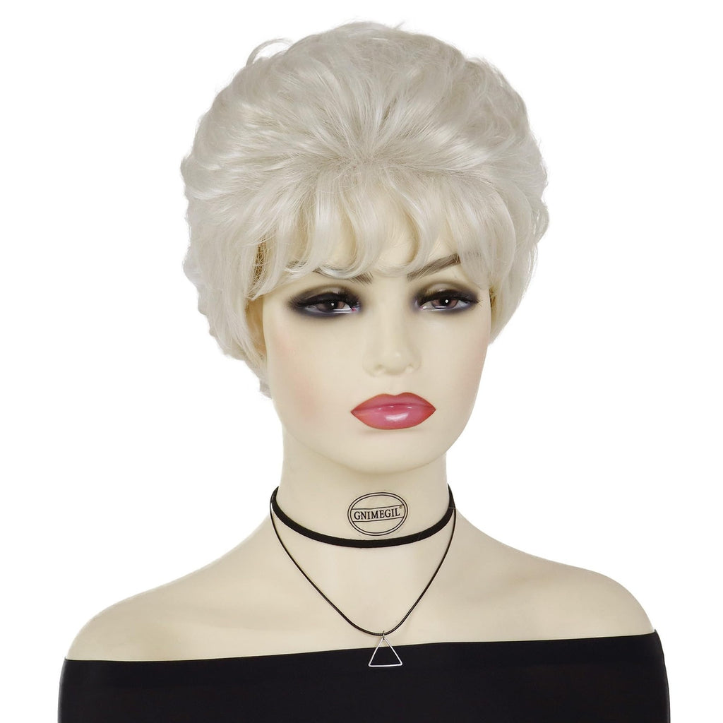 Platinum Blonde Curly Wig for Costume, Party & 100th Day of School Celebrations