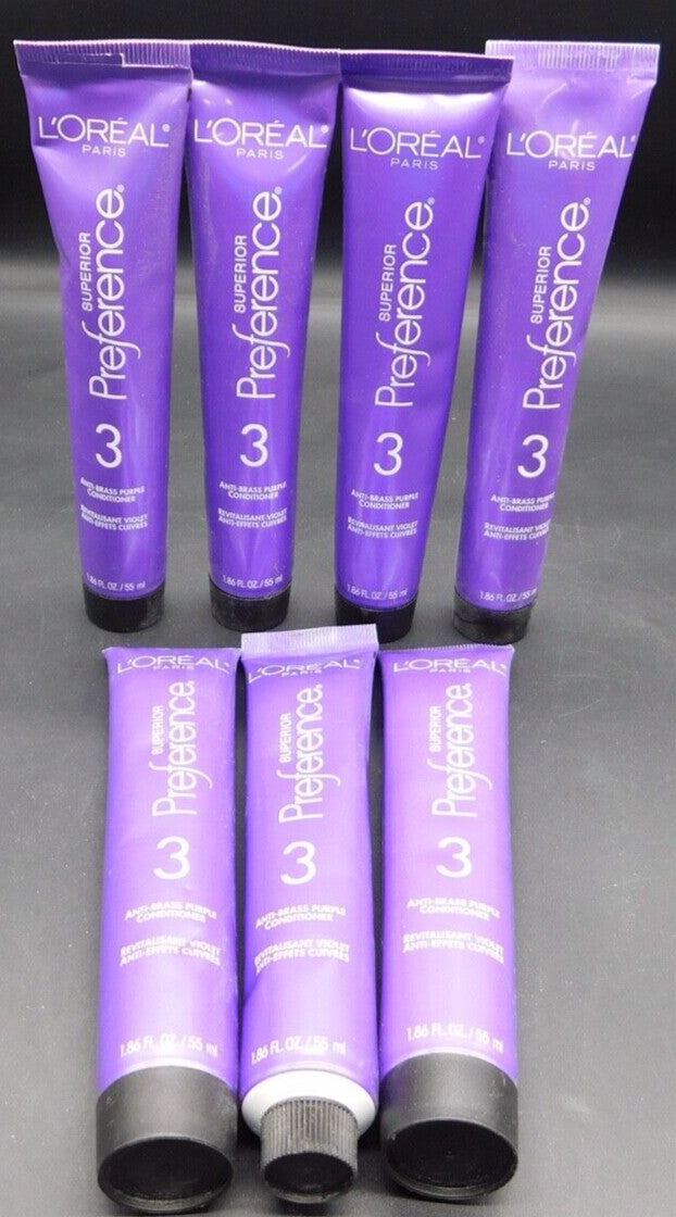 Loreal Anti-Brass Purple Conditioner for Color Care 1.86oz - Pack of 7