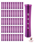 60 Purple Hair Perm Rollers for Natural Hair, Reusable & Safe