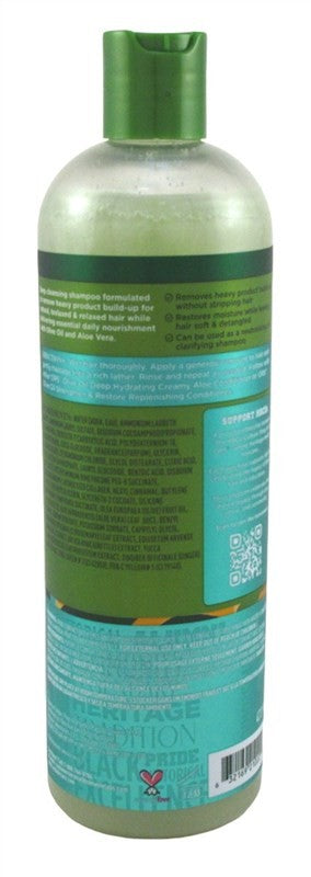 (2 Pack) Organic Root Olive Oil Shampoo with Aloe Vera - Deep Cleansing & Detangling, 16 Ounce
