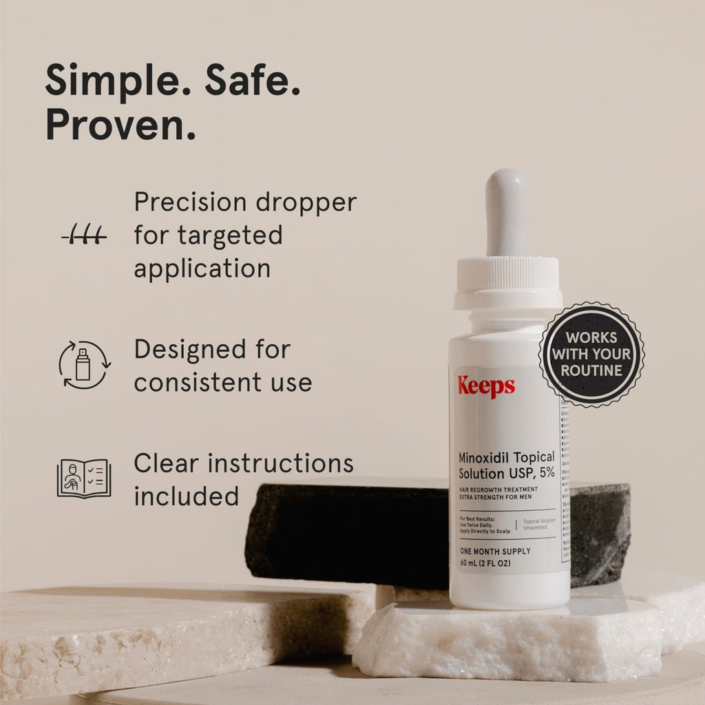 Men's Minoxidil 5% Hair Regrowth Solution - 3 Bottles, 2 fl oz Each