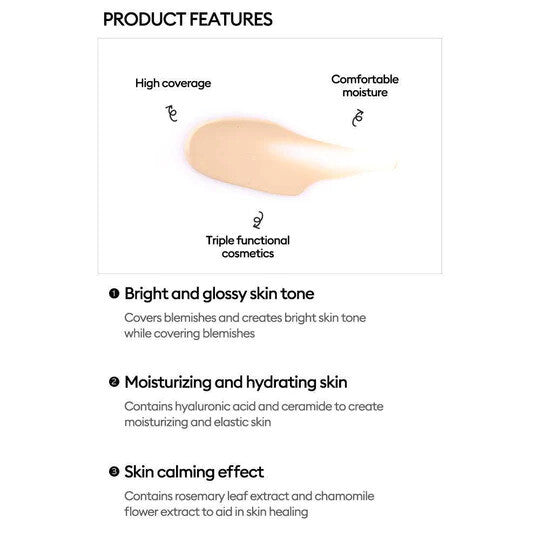 Multi-Function BB Cream with SPF 42 - Skin Cover, Whitening & Anti-Aging - 50ml