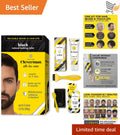 Reusable Hair & Beard Dye Kit for Men Black 1.0 Gray Coverage No-Drip Cream