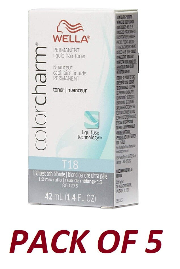 Ash Blonde Hair Color Toner 1.4oz - Pack of 5 for Wella Hair Lightening