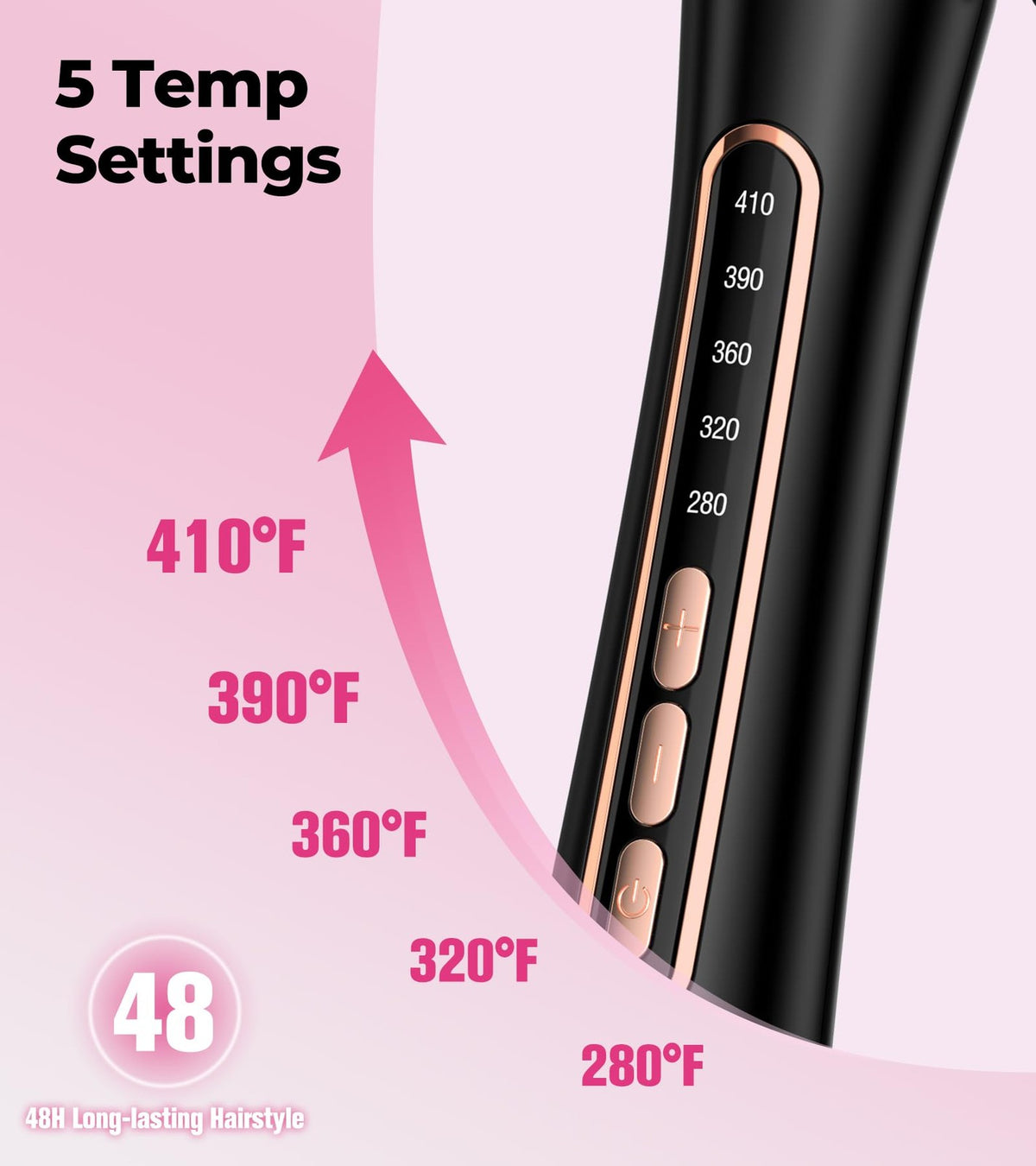 Bubble Curling Wand 32mm for Long Hair - Ceramic Coated Salon Styling Tool