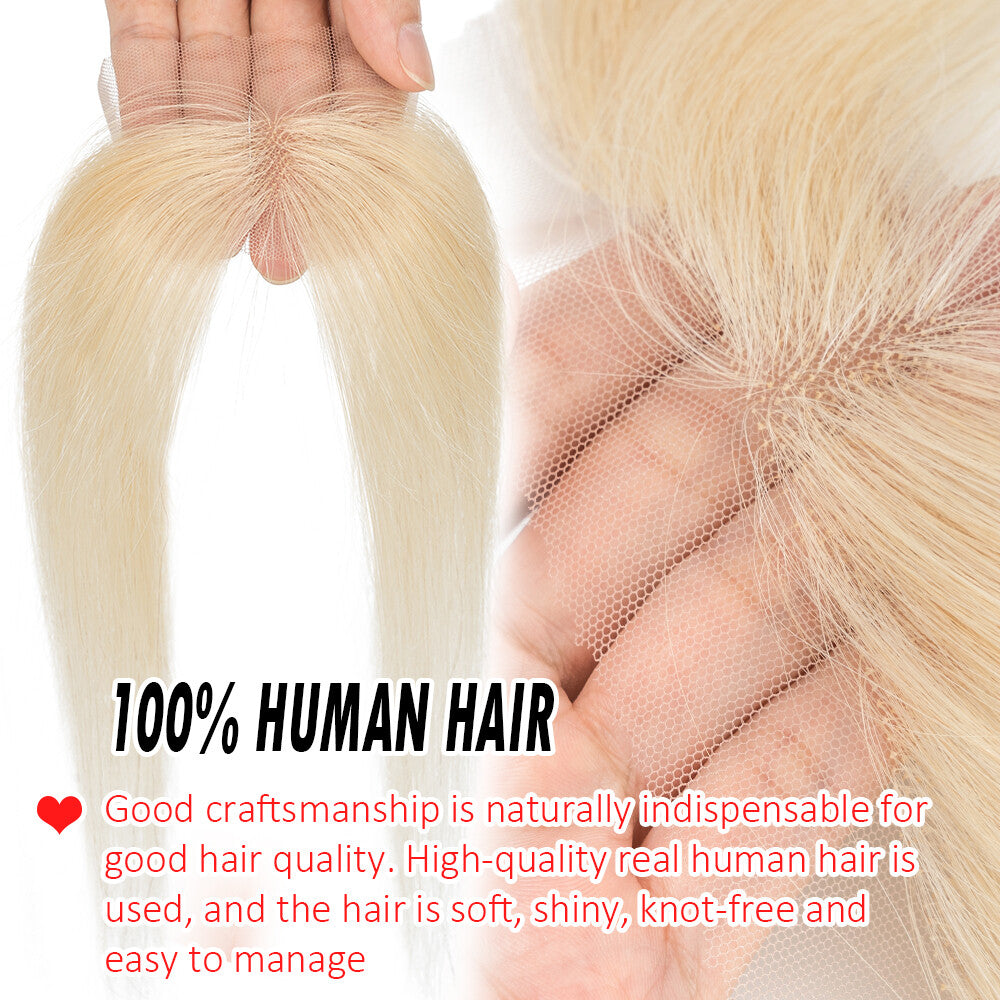 Full Lace Hair Topper for Women Receding Hairline Cover Remy Human Hair