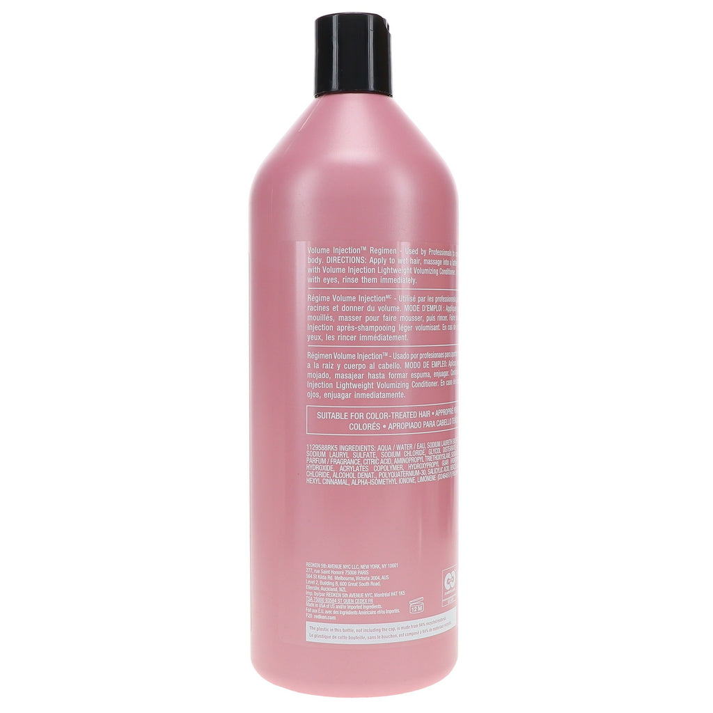 Redken Volume Injection Shampoo 33.8 oz - Boosts Fine Hair, Adds Body & Shine