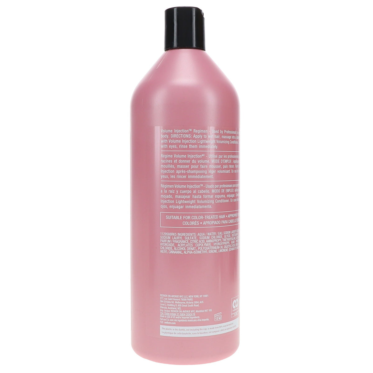 Redken Volume Injection Shampoo 33.8 oz - Boosts Fine Hair, Adds Body & Shine