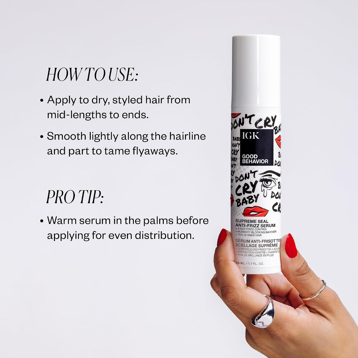 Anti-Frizz Hair Serum with Shine & Humidity Control - Smoothing & UV Protection