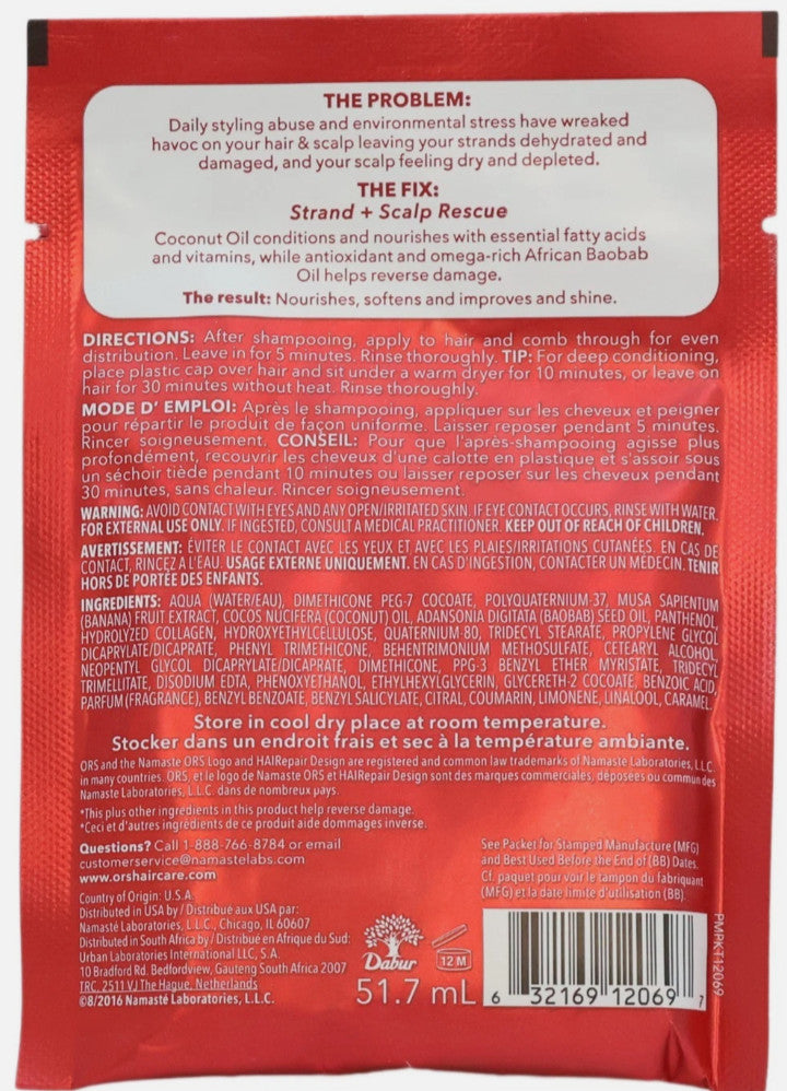 12-Pack Coconut Oil & Baobab Restoring Conditioner for Dry Hair & Scalp