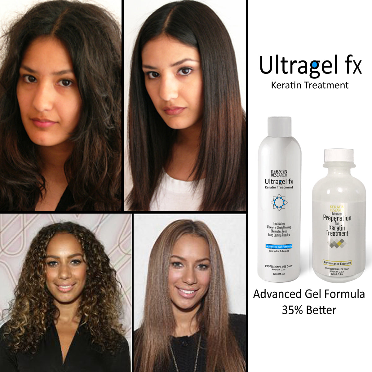 Brazilian Keratin Hair Treatment Gel - Frizz Control & Shine 120ml