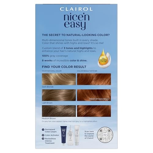 Permanent Hair Dye Kit 6R Light Auburn Natural Look - Pack of 3