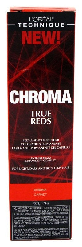 (3 Pack) Loreal Chroma True Reds Hair Color Garnet 1.74oz - Permanent Hair Dye