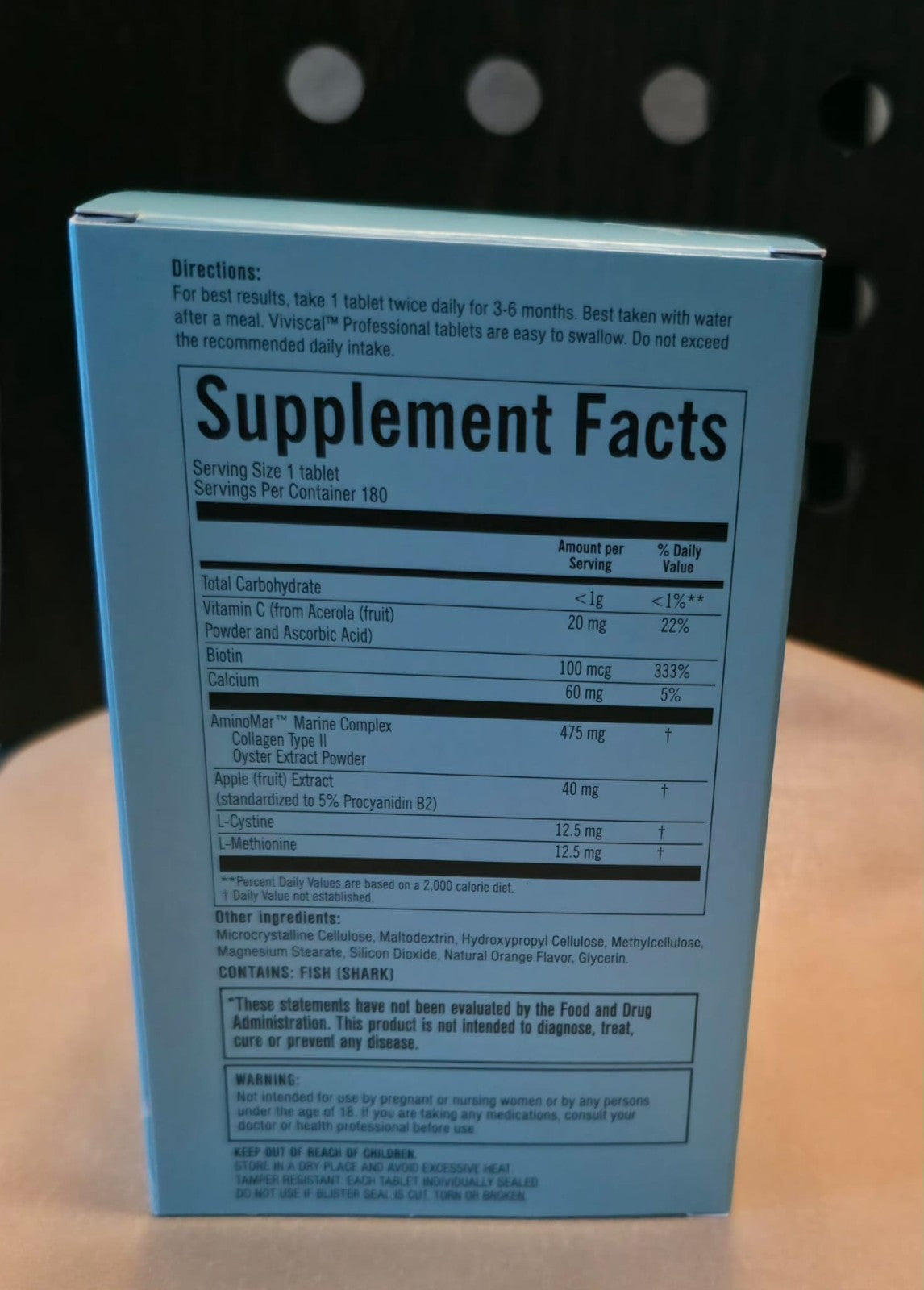 Viviscal Professional Hair Growth Tablets - 180 Count, Promotes Healthy Hair