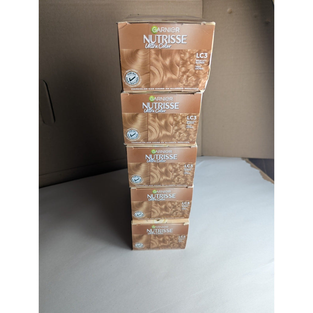 Garnier Nutrisse Ultra Permanent Hair Color Creme LC3 Caramelo Blonde 5 Pack