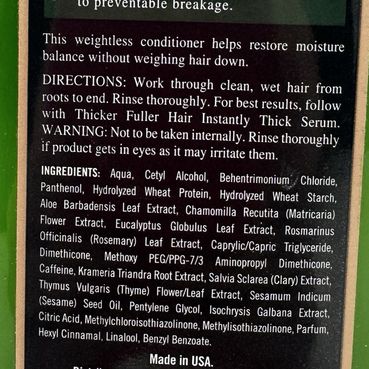 Weightless Conditioner for Thicker Hair with Caffeine - 12 oz