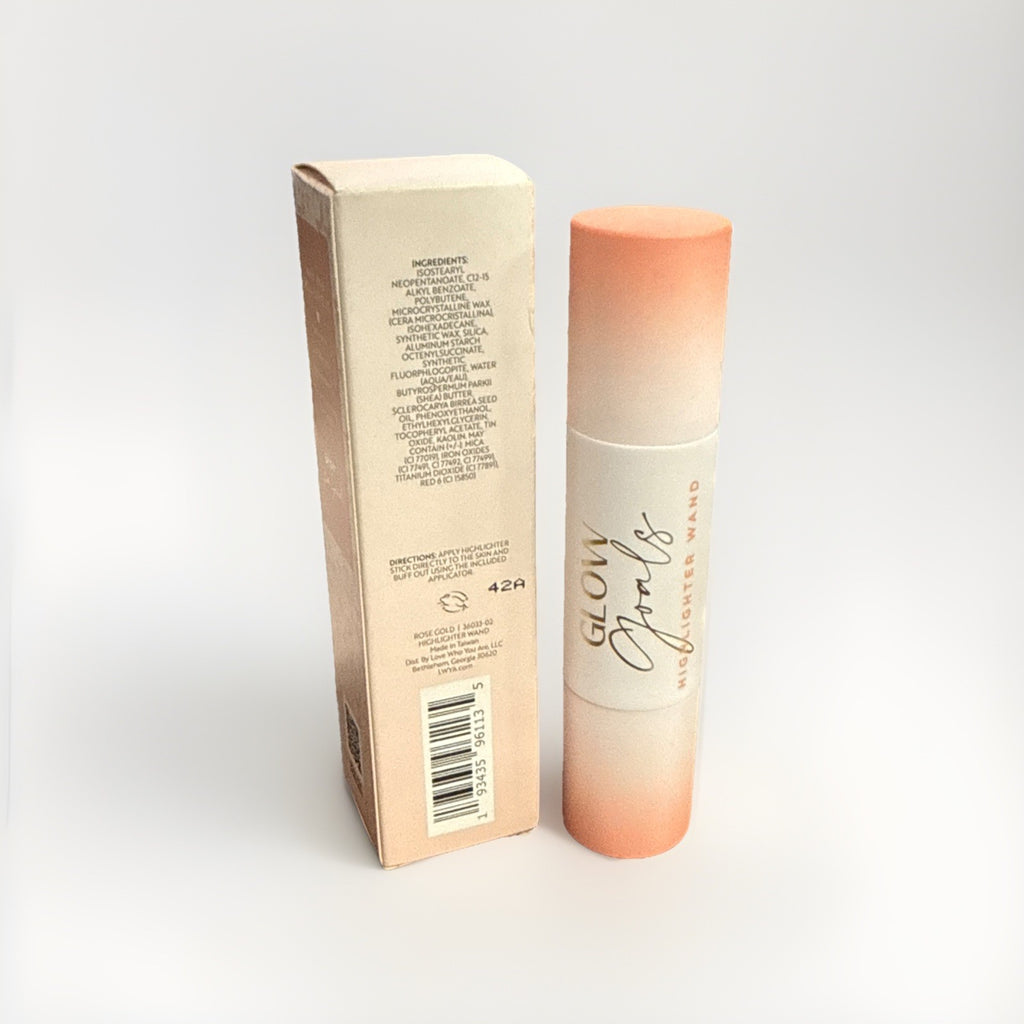 Glow Goals Highlighter Wand 0.26 oz Rose Gold