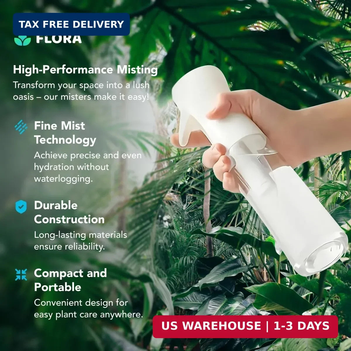 Plant Mister Spray Bottle for Fine Mist & Precise Hydration
