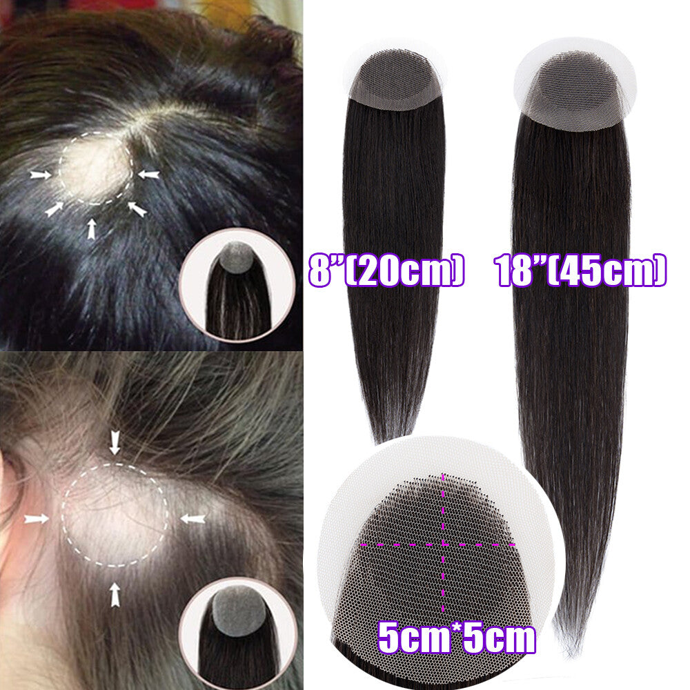 Full Lace Hair Cover-up Tape Patches for Hair Loss & Alopecia, Human Hair