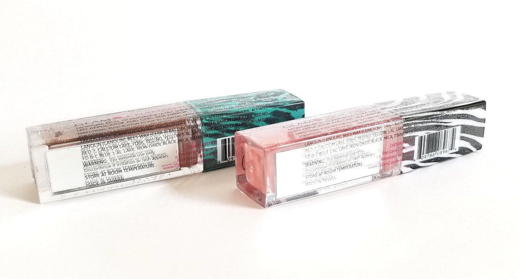 LED Lip Gloss Duo with Mirror - 2 Pack Glam Cosmetics Lip Gloss Set