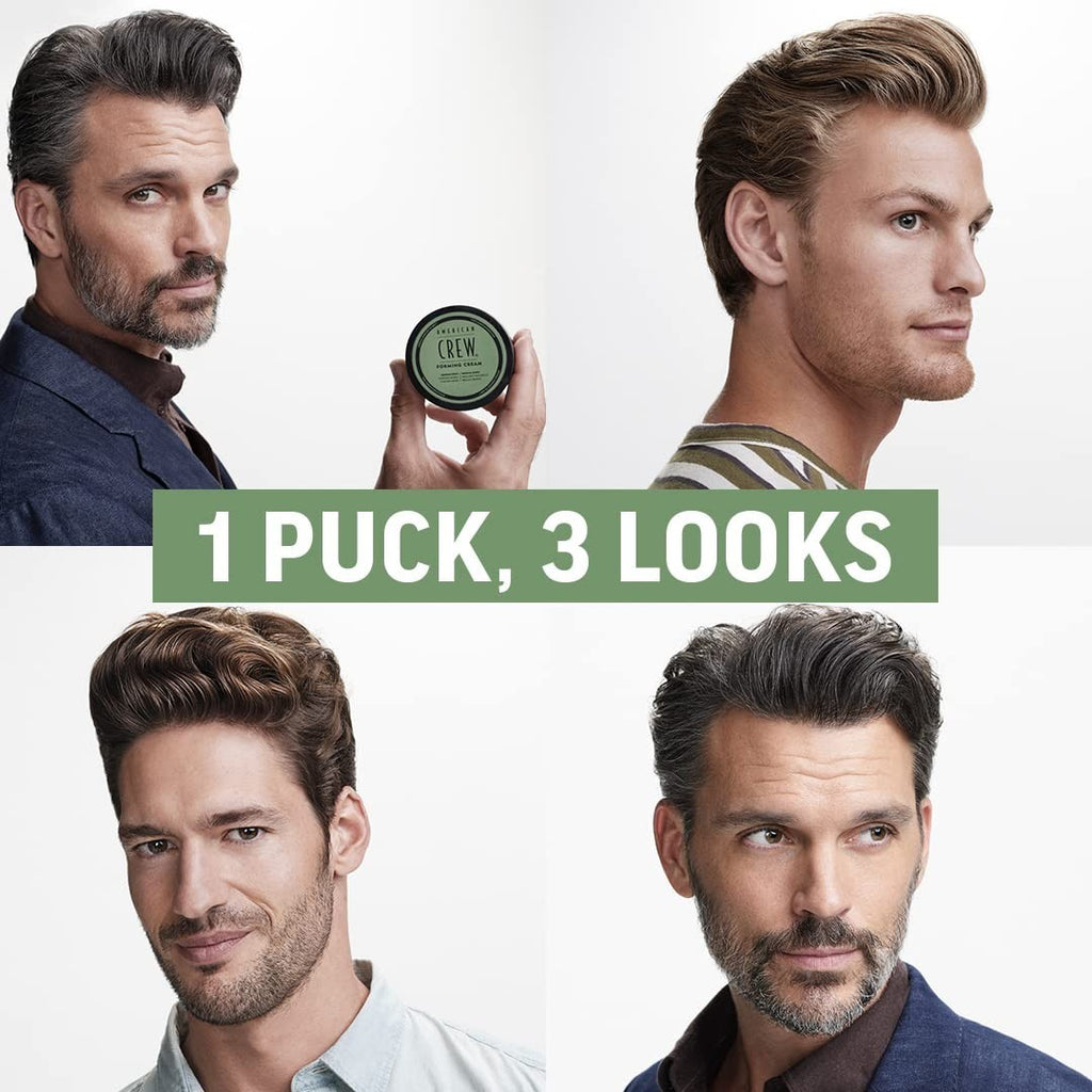 American Crew Men's Hair Forming Cream 3oz - Medium Hold & Shine, Pack of 3