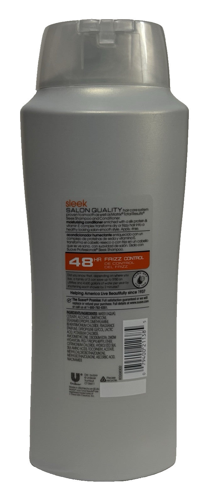 2 Pack Suave Professionals Sleek Smooth Frizz Control Conditioner 28 oz