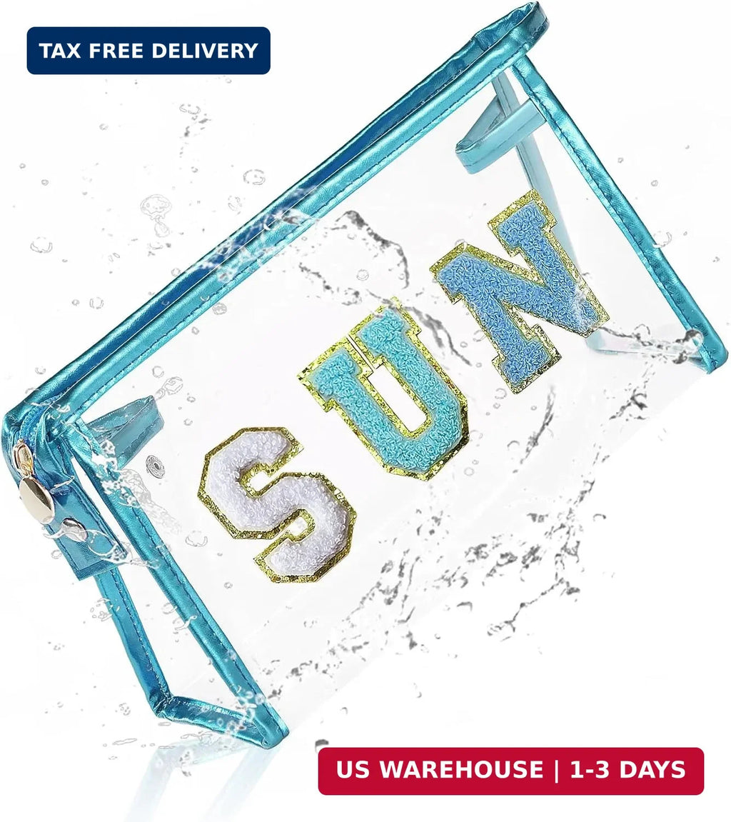 Clear Sunscreen Bag Waterproof Makeup Toiletry Pouch for Beach & Travel