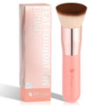 Flat Top Foundation Brush for Liquid Makeup - Dense Synthetic, Pink