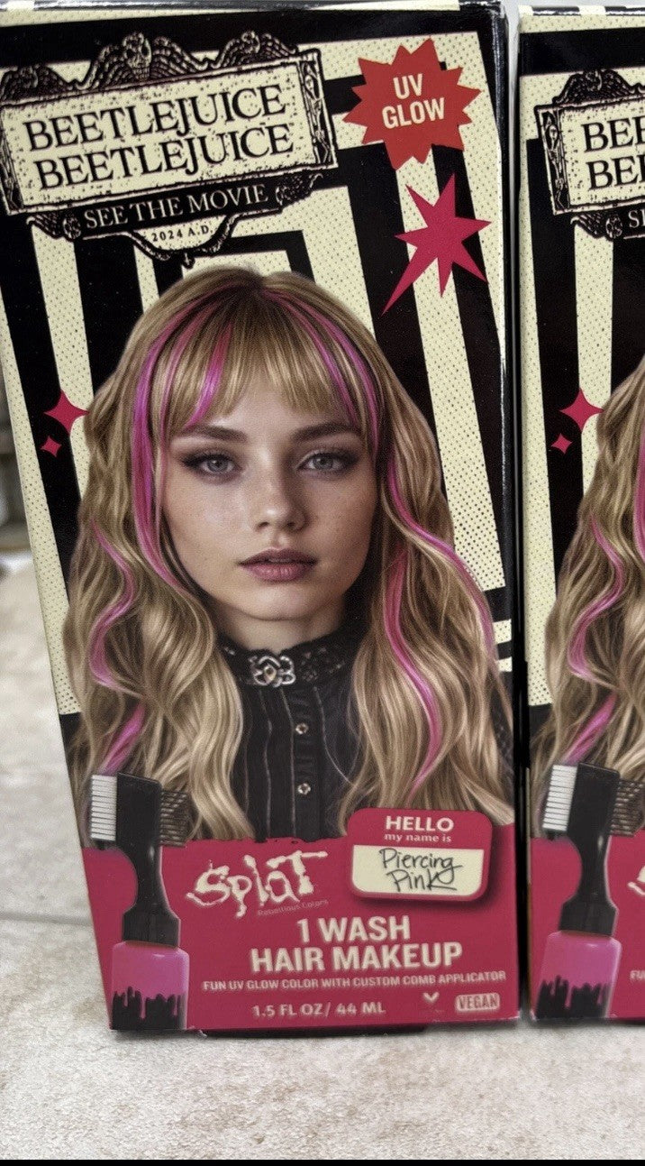 4 Pack UV Color Hair Dye Set - Temporary Green Pink Red Silver