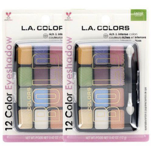 12-Color Eyeshadow Palette - Multiple Shades & Application Brush Included