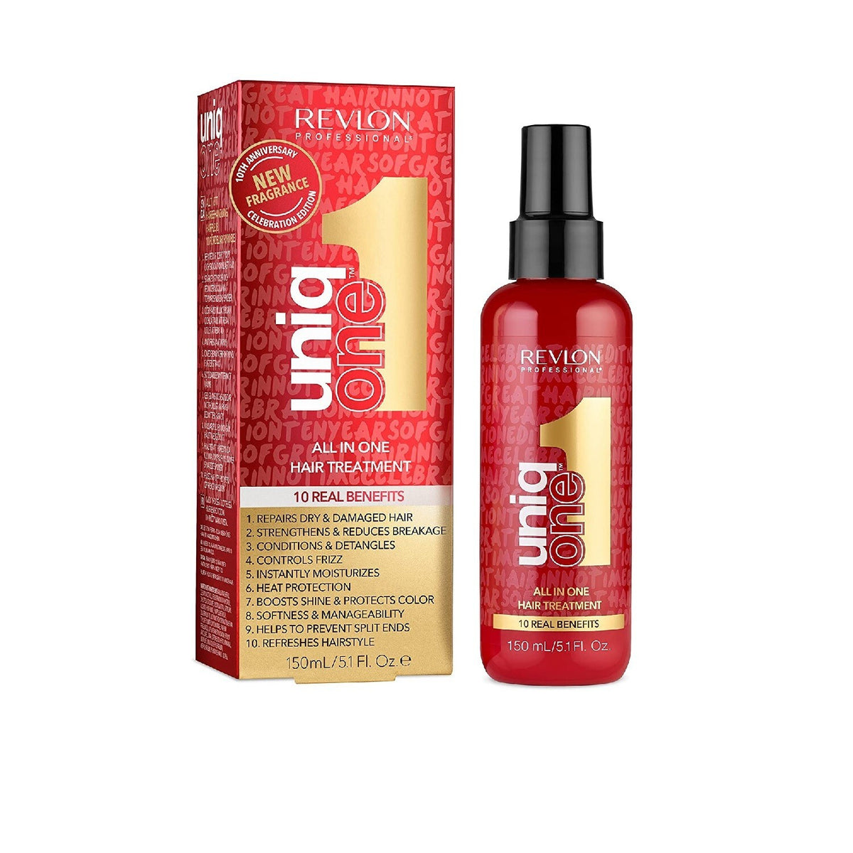 Uniq One All-in-One Hair Treatment 5 oz - Nourishing, Shine & Frizz Control (8 Pack)