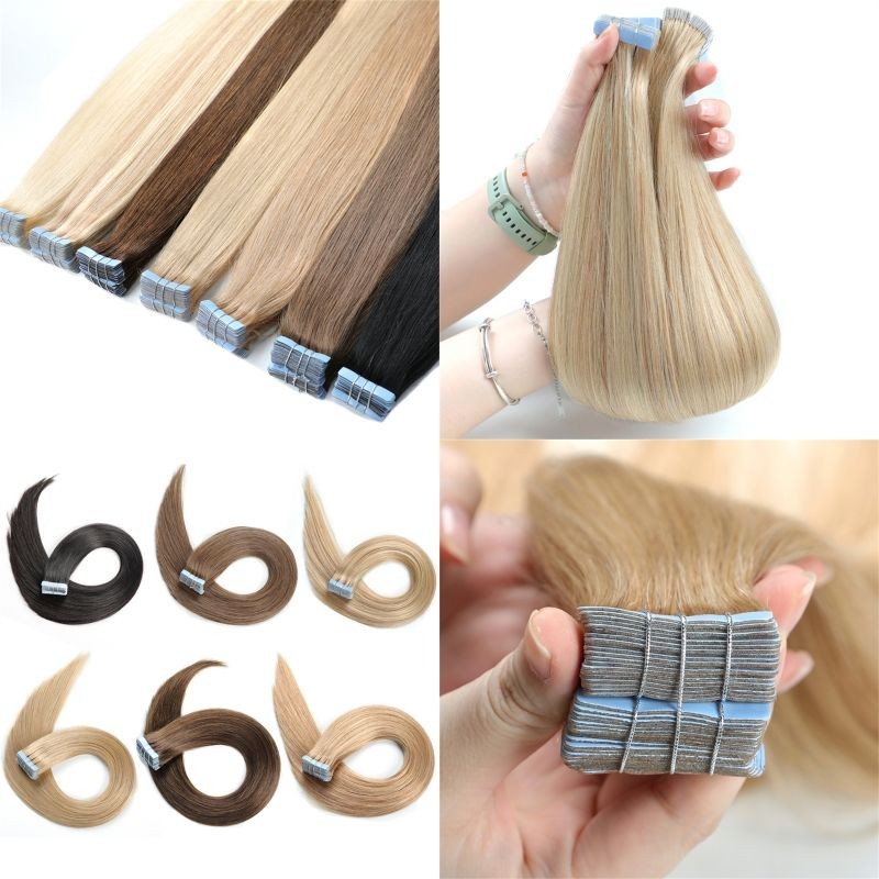 Double Pull Hair Extensions 50g Virgin Human Hair Weft Long & Invisible Skin