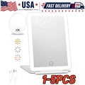 Rechargeable Travel Makeup Mirror with Lights, 10x Magnifier, 72 LEDs, 3 Color Modes
