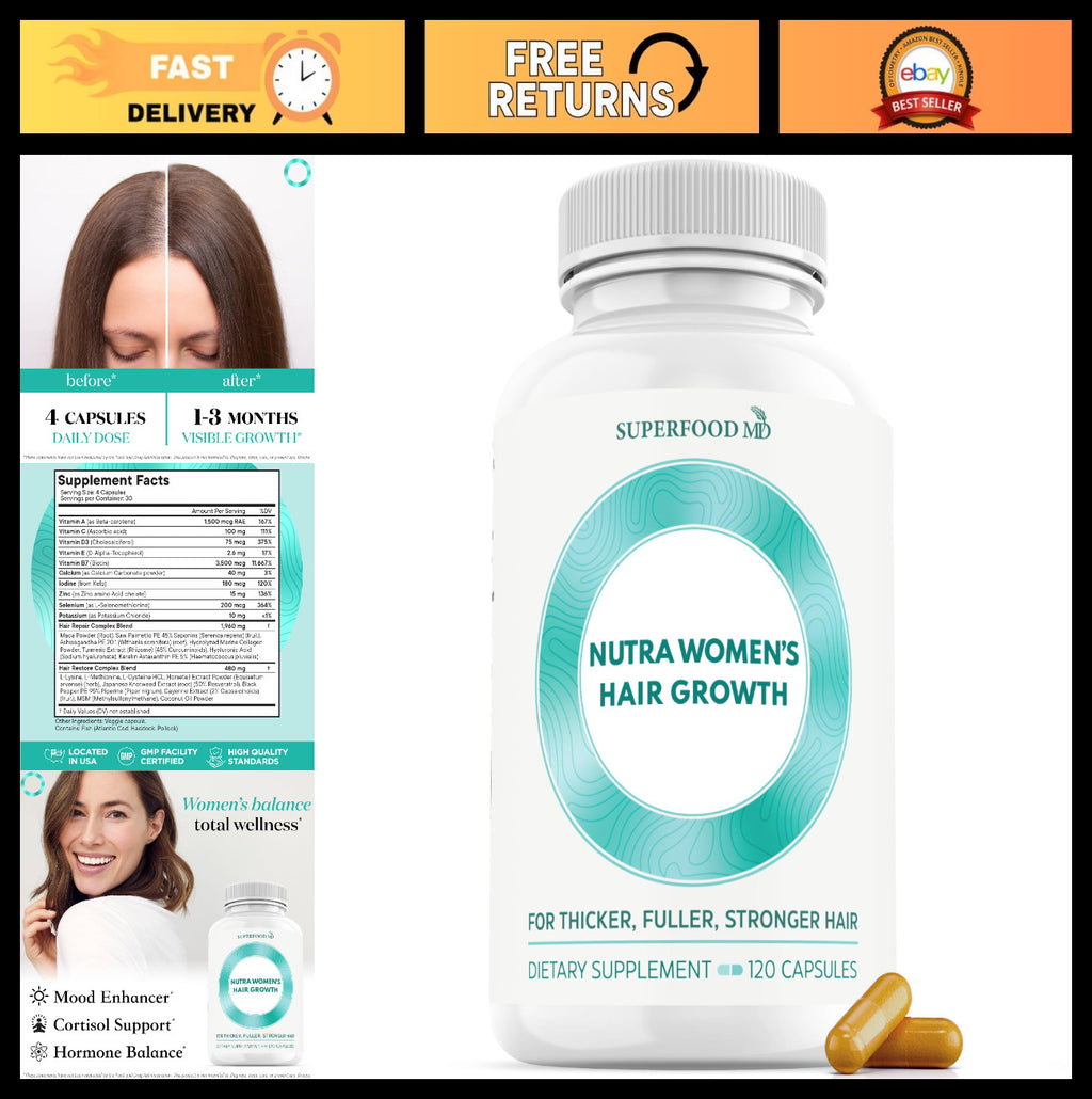 Women’s Hair Growth Supplements for 45+ - Thicker, Fuller Hair Support