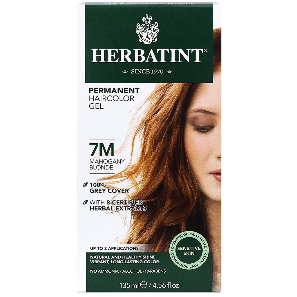 Herbatint Herbal Permanent Hair Color Gel 7M Mahogany Blonde, 4.5 oz