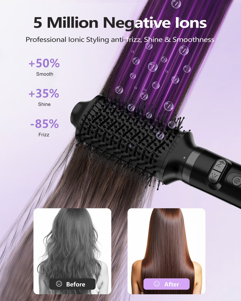 7-in-1 Hair Dryer Brush & Styler Set - Fast Drying Curling & Straightening