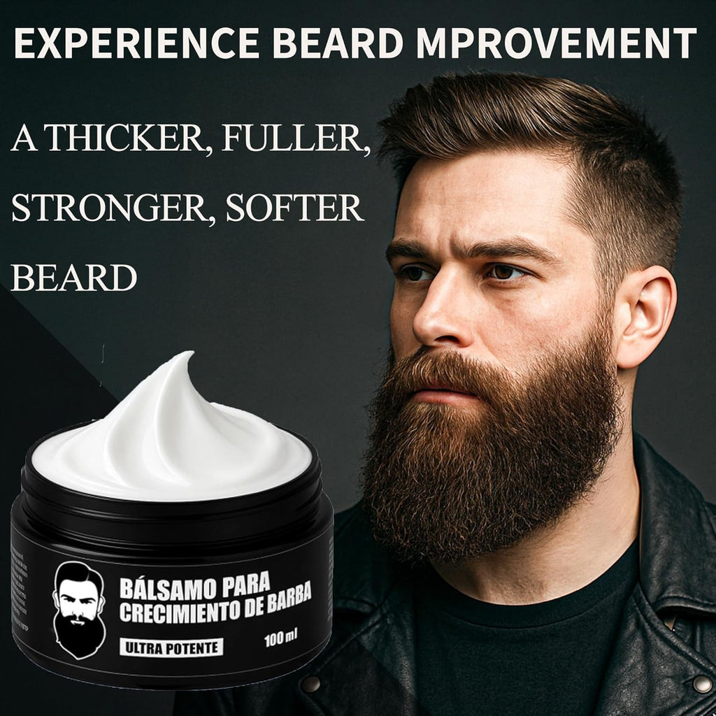 Beard Growth Balm - Ultra Potent Stimulating Beard Conditioner for Thicker Fuller Hair 100ml