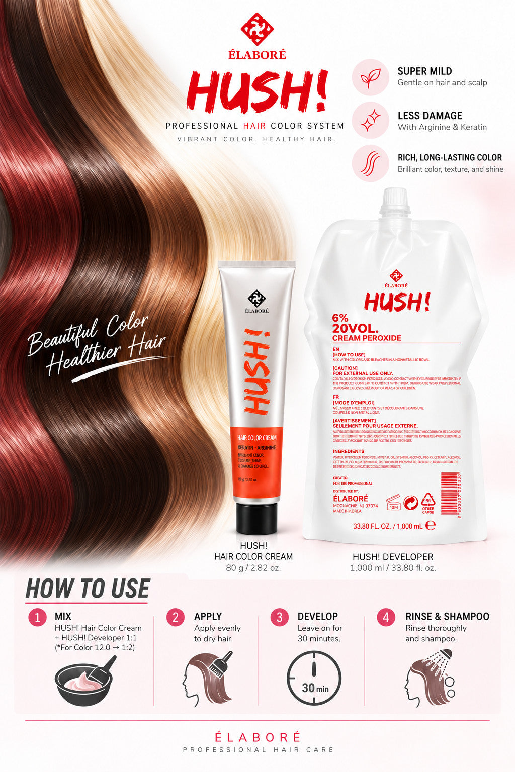 Professional Hair Color Developer 6% / 20 Vol. 33.8 fl oz - Salon Use