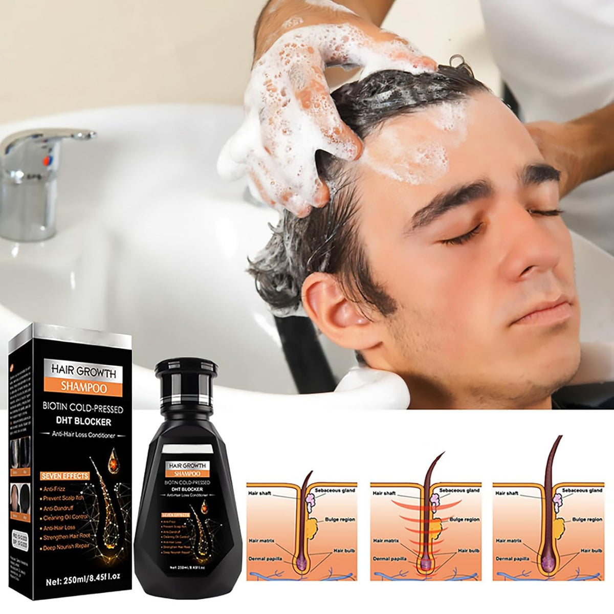 Hair Growth Essential Oil Set for Hair Loss & Scalp Nourishment - Natural Therapy