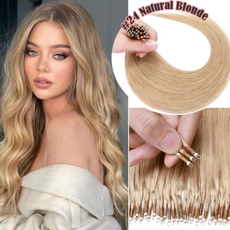 150g Thick Nano Ring Human Hair Extensions with Micro Beads for Ombre Styles